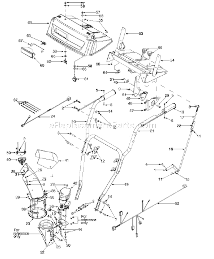 Page F Diagram and Parts List for 31AH553G401 2000 Yard Man Snow Blower